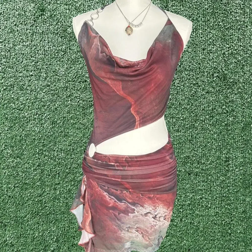 Y2k styled dress with cutout and rings - Picture 4 of 4